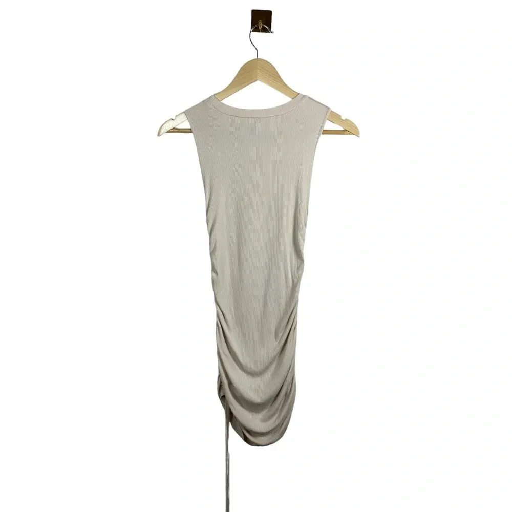 Steve Madden BB Dakota Smokeshow Ribbed Bodycon Mini Dress in Beige Size S - Image 13