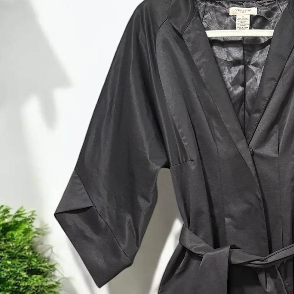 VERTIGO PARIS Avant Garde Origami Dresscoat Overcoat trench coat sz M - Image 3