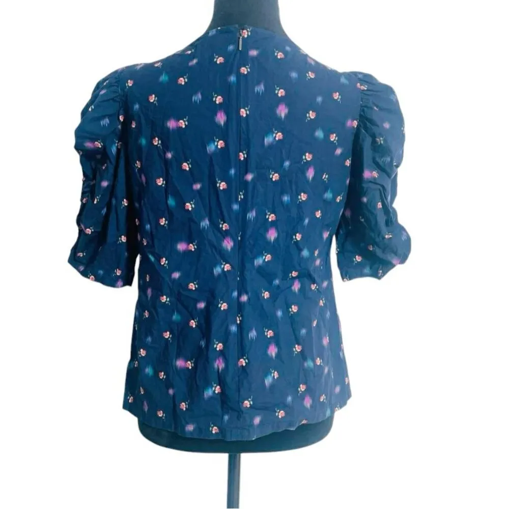 Rebecca Taylor Size 4  Top Blouse Floral Short Sleeve Career Classy Work Attire - Image 6