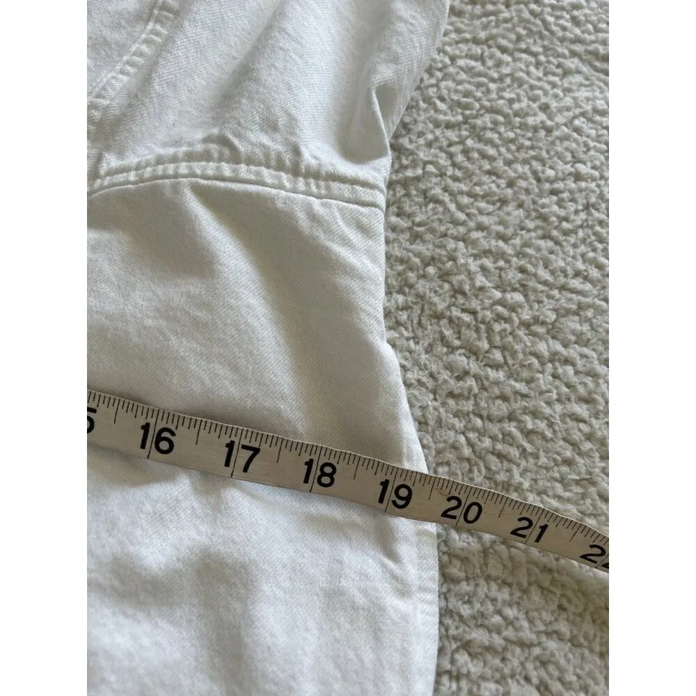 Madewell Tile White Denim Square-Neck Button Front Tank Mini Dress Size 14 - Image 12