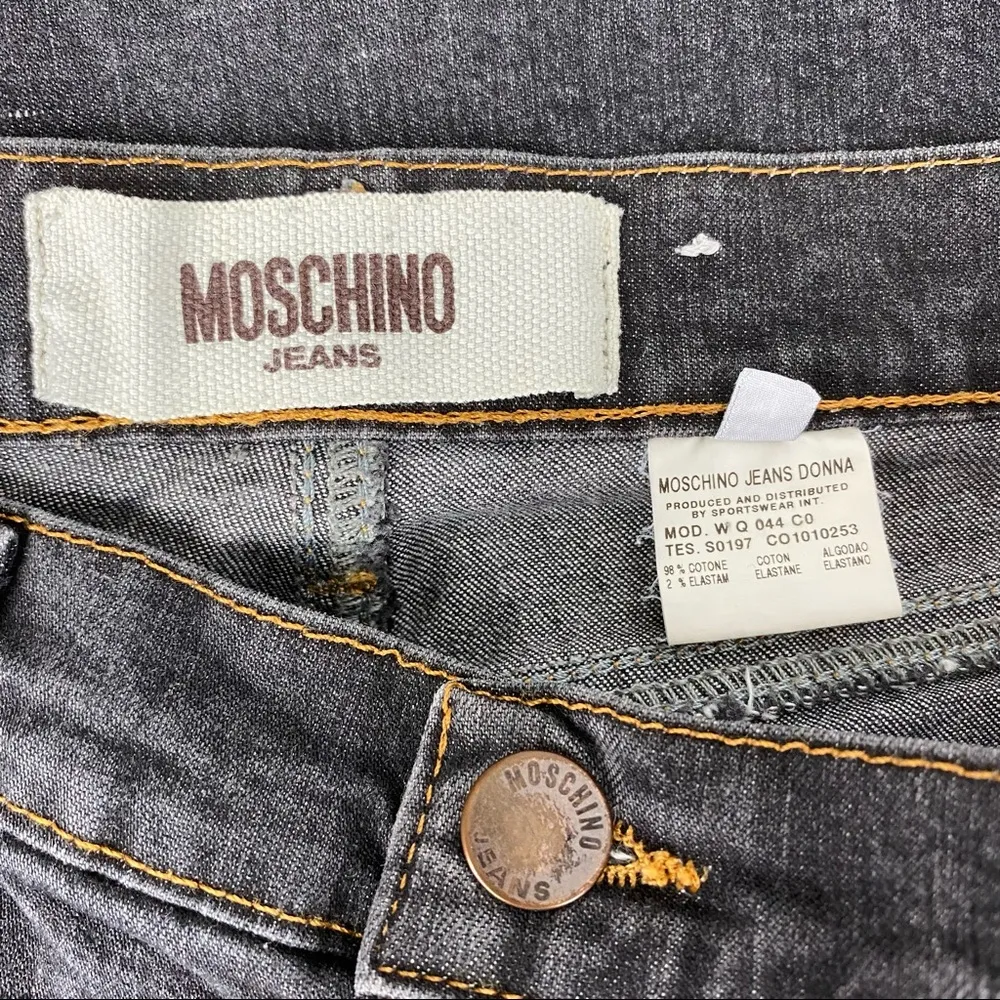 Moschino Black Donna Mid Rise Boot Cut Denim Jeans 27 - Image 8