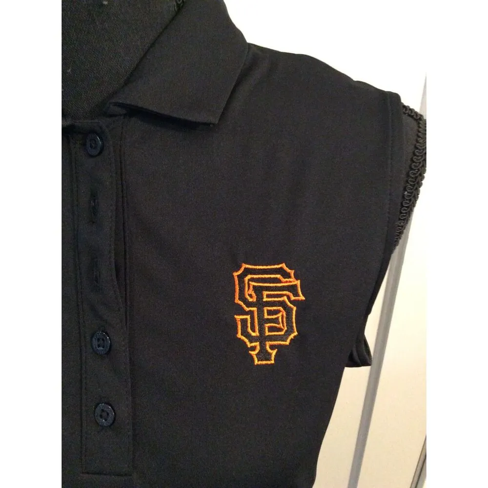 ANTIGUA Large L black sleeveless polo tank San Francisco Giants VNC - Image 4