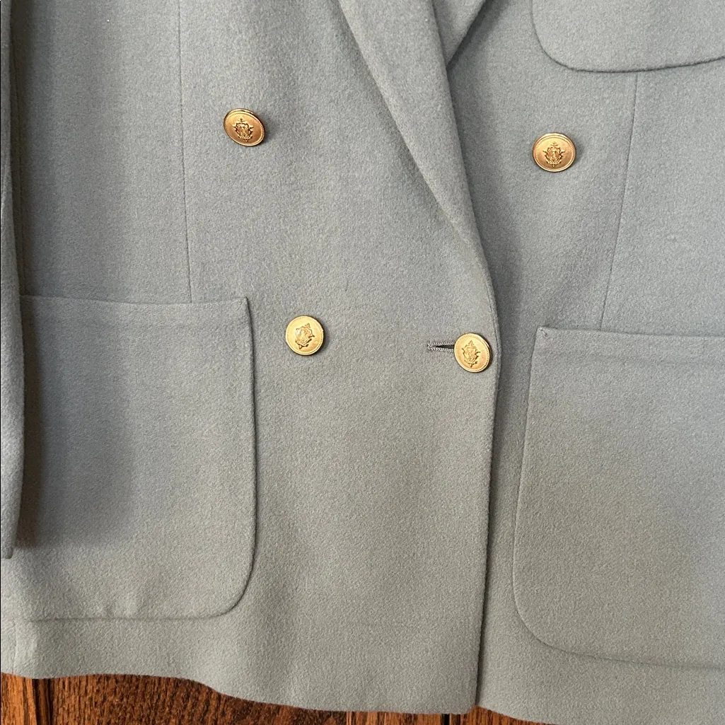 Vtg Pietrafesa Studio 121 100% Camel Hair Blazer Mint‎ Green oversized women’s 2 - Image 3