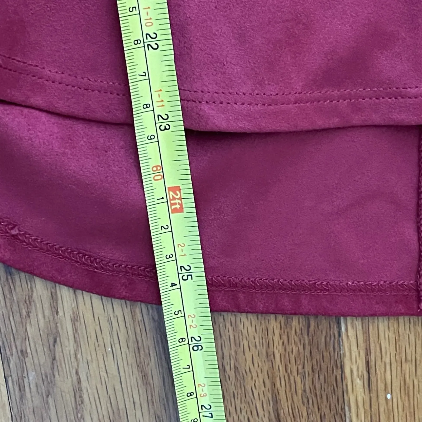 TYLER BOE Faux Suede Club Shirt Small Cheyanne Red NEW Casual Boho Western - Image 9