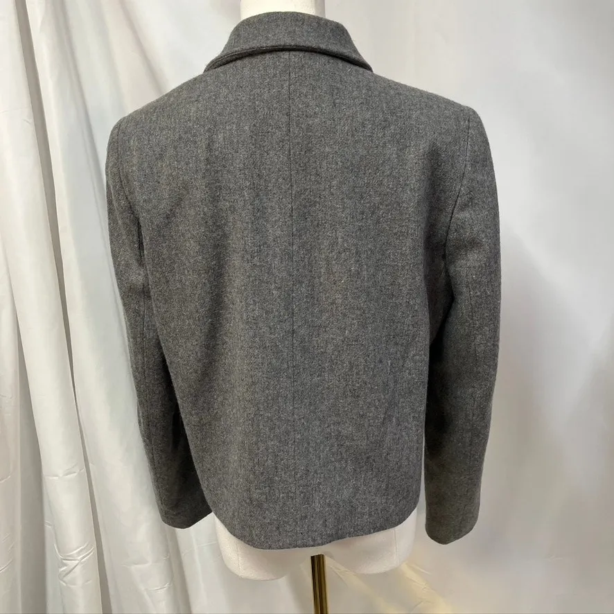 Vintage‎ 80's Clifford & Wills Wool Zip up Grey Jacket Womens 8 Classic Gray - Image 8