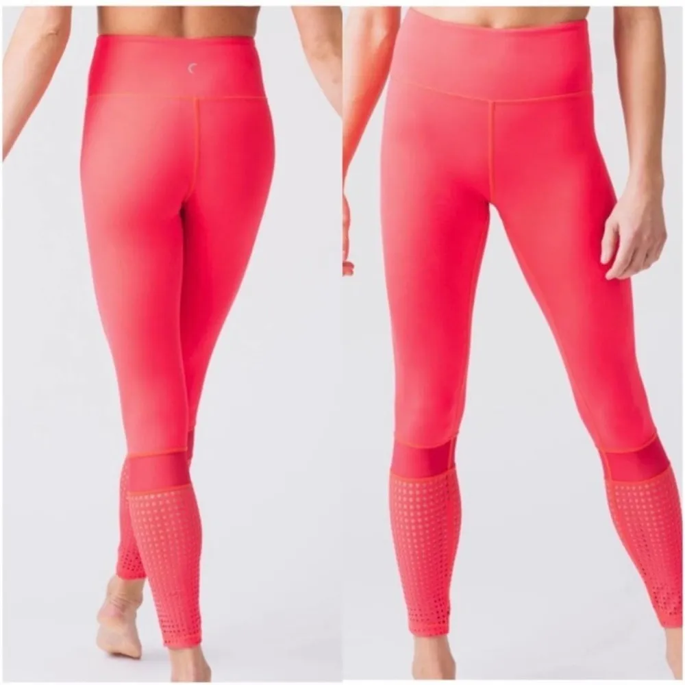 Zyia Coral Sunset Block Chill Light N Tight 7/8 Leggings Sz.6-8 - Image 3