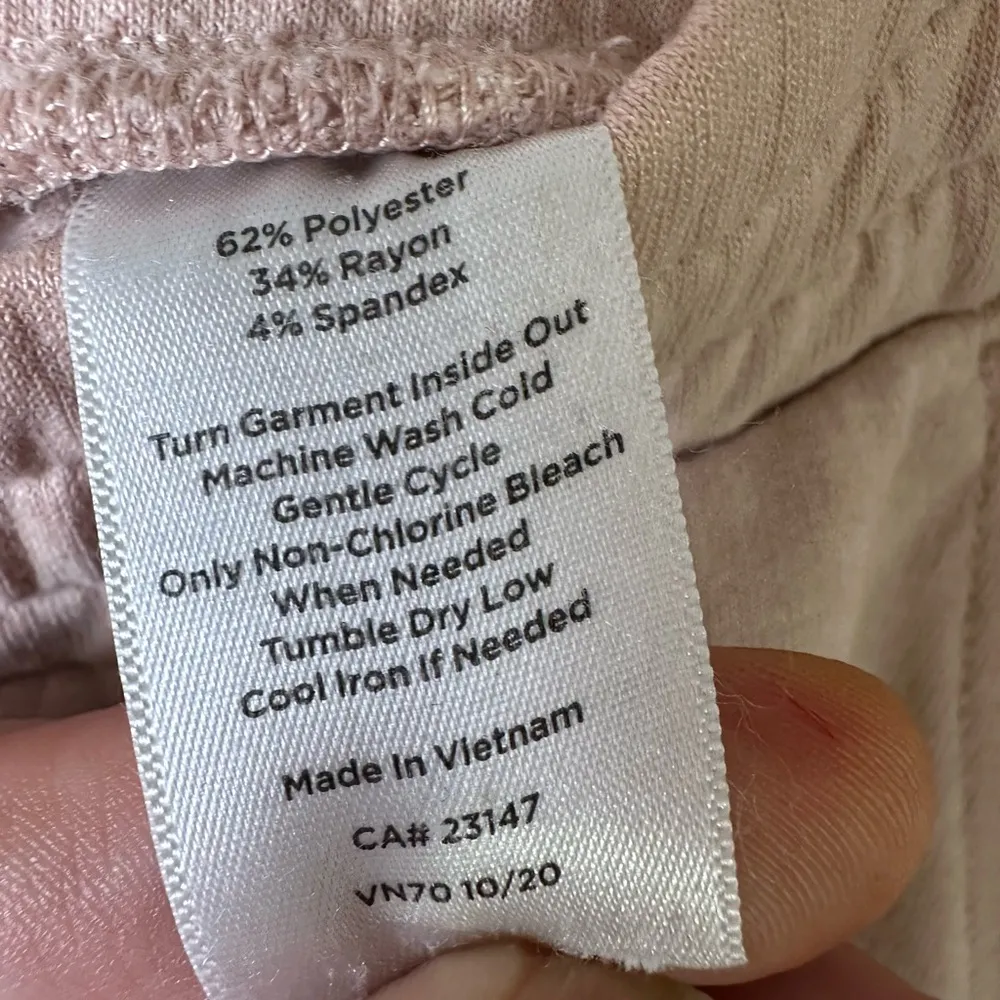 Haven Well Within Pants Womens Small Joggers Sweat Pants Pockets Demure Stretch Pink - Image 6