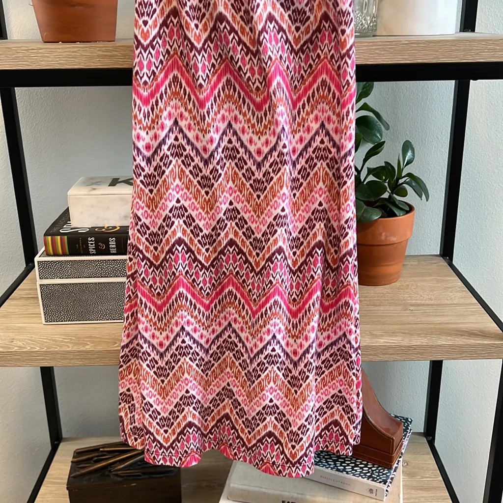 Prana Quinn Southwestern Ikat Chevron Print Cali Athletic Active Wear Dress, S - Image 3