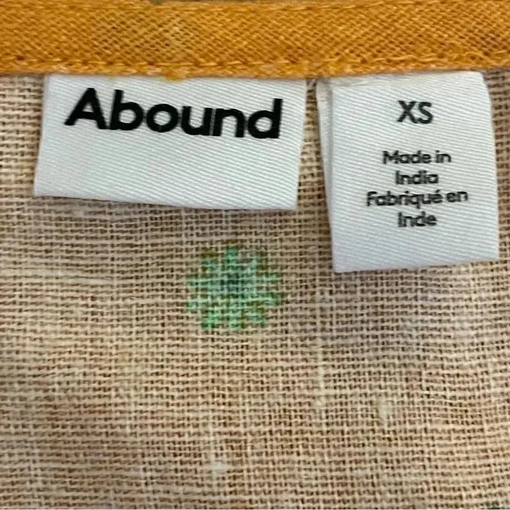 2 for $30 Abound Orange WOVEN CAMI ASTERISK FLORAL:Retro Linen Crop Tank Top XS - Image 8