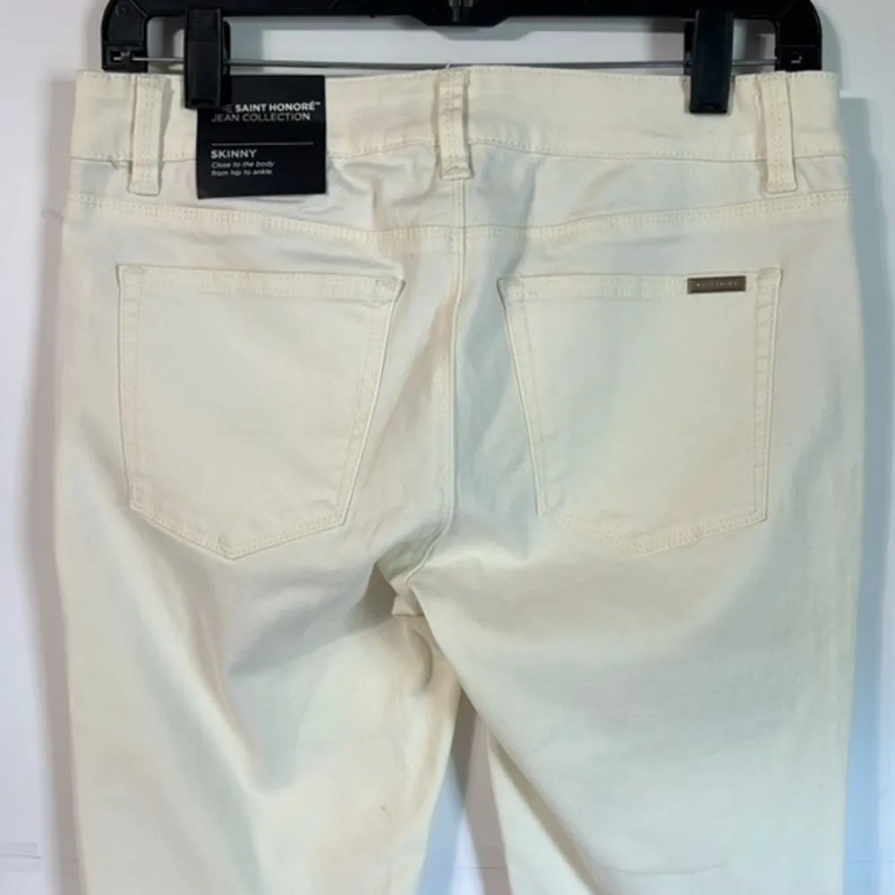 WHBM The Saint Honeré Skinny Jeans Crema Size 6 NWT - Image 9