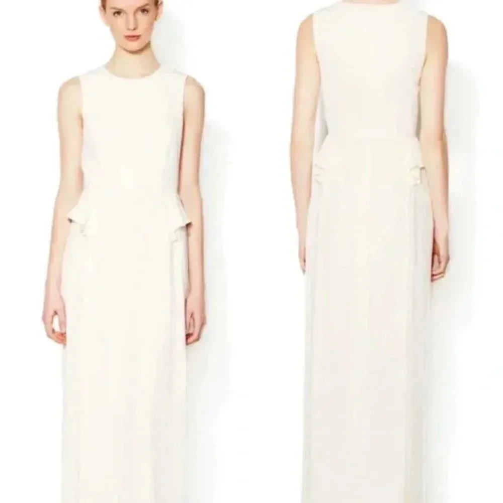 Cynthia Steffe Eden Sleeveless Cream Pleated Maxi Gown Size 4 - NWT‎ - Image 2