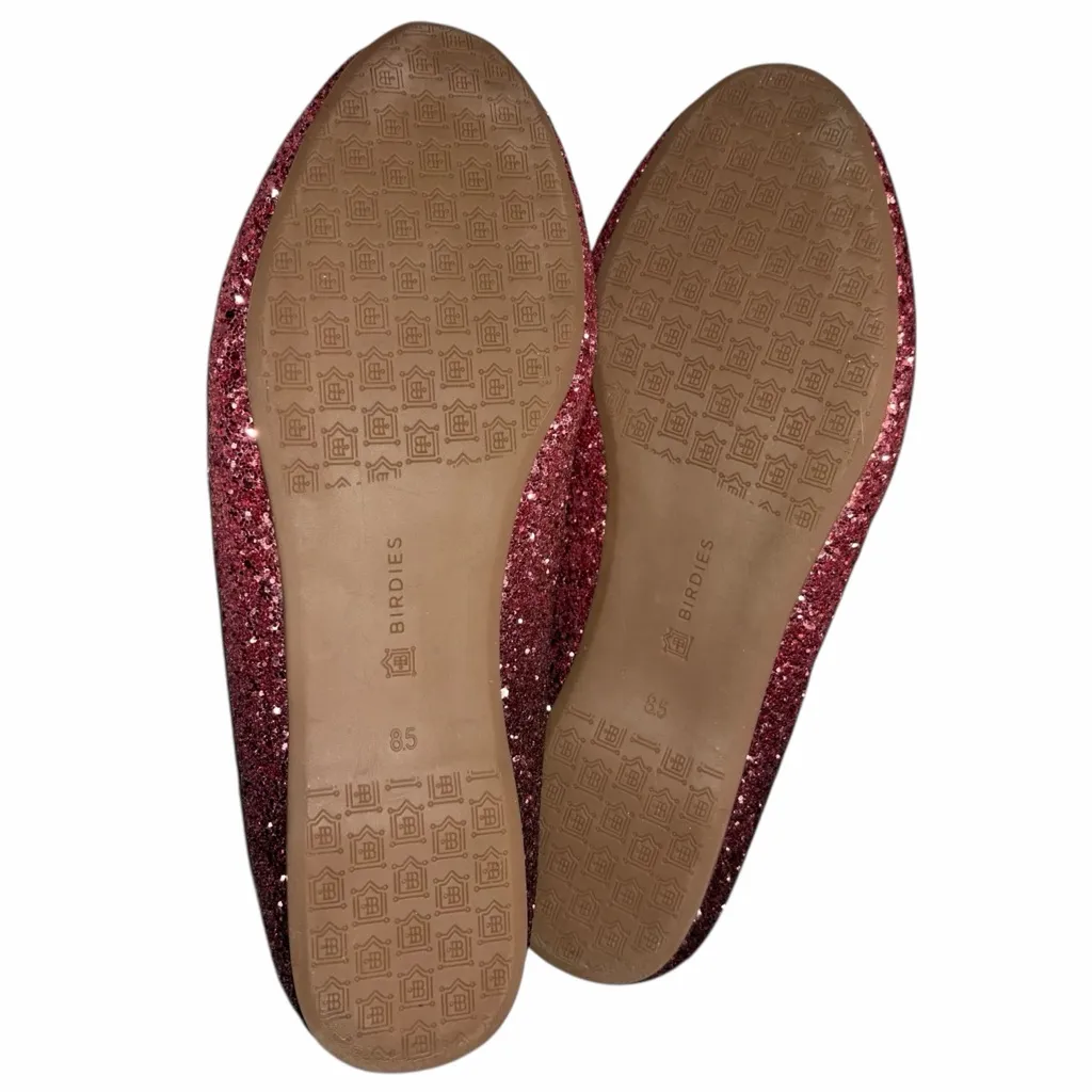 Birdies The Starling Rose Pink Ombre Glitter Loafers Flats Shoes size 8.5 - Image 12