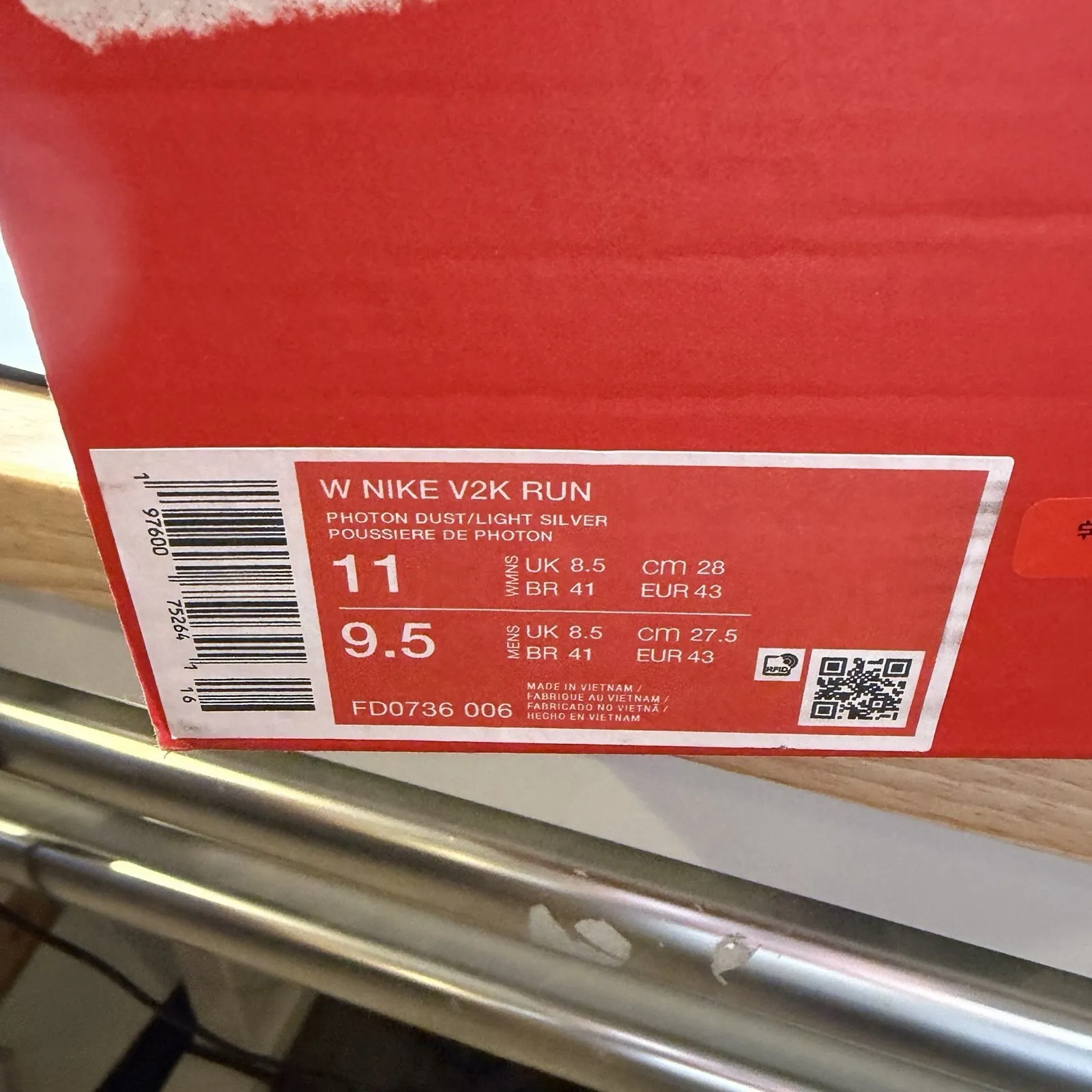 Nike Womens V2K Run Photon Dust Light Army FD0736-006 Women Size 11 - Image 11