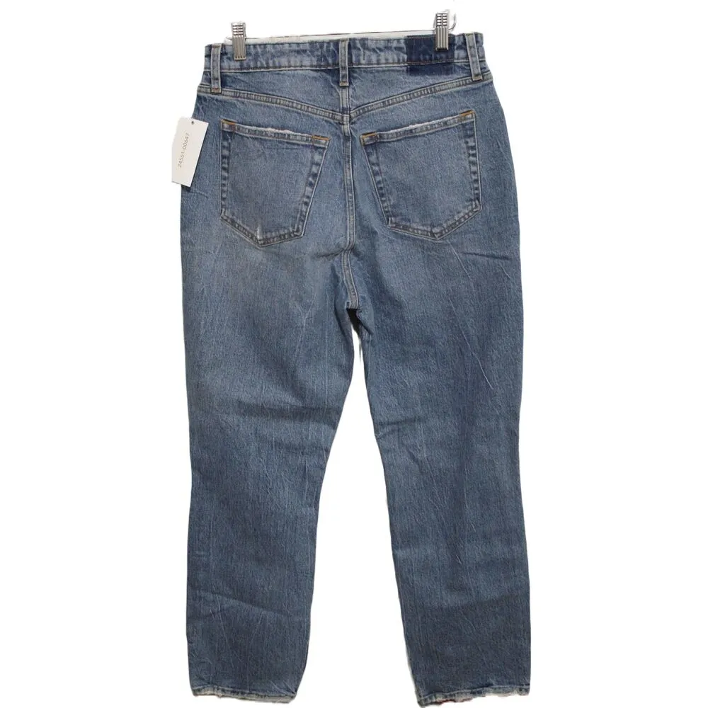 Abercrombie & Fitch Curve Love The Dad High Rise Blue Light Wash Jeans Size 30 8 - Image 2