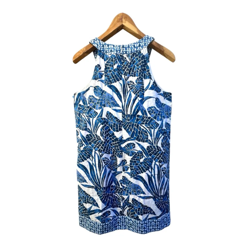 Tommy‎ Bahama Mosaic Palm Linen Dress
Blue tropical print on white
100% Linen - Image 6