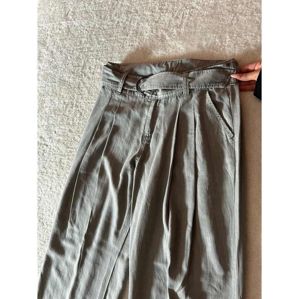 Sundance Gray Belted Flare Pants Size 6‎ - Image 3