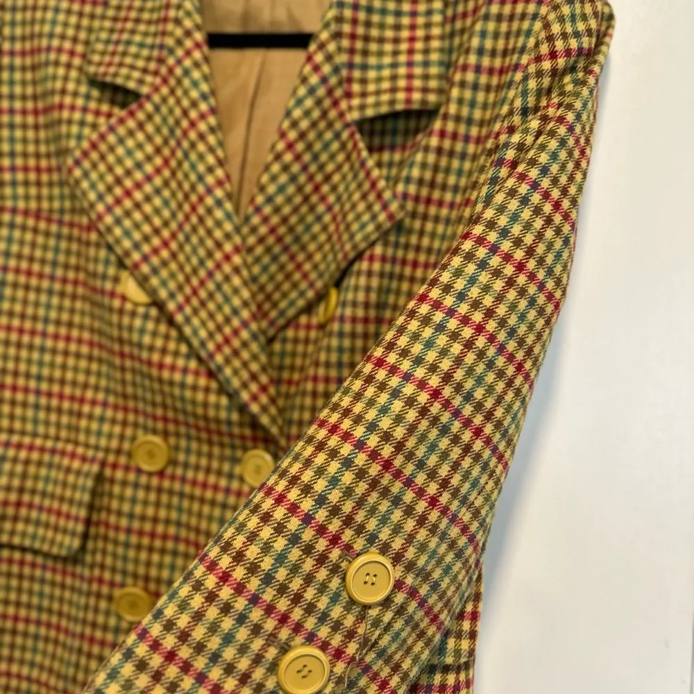 VTG 90’s GIVENCHY Couture Gold Silk Lurex Blazer. Size 44. Mustard Yellow. - Image 11