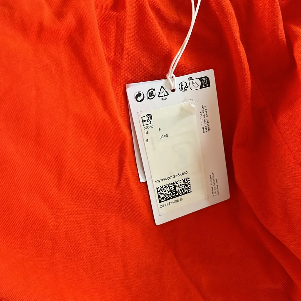 NWT & OTHER STORIES X Anthropologie Halterneck Mini Dress In Red - Image 6