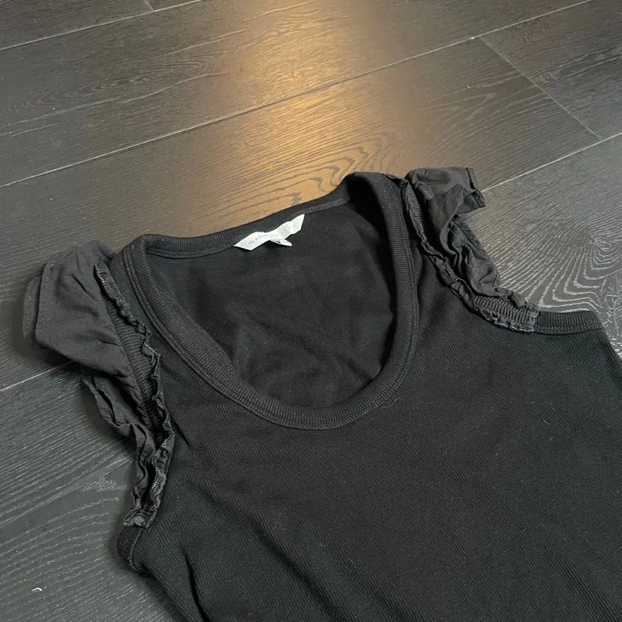 the nines BY HATCH Black Ribbed Flutter Sleeve Midi Dress S Maternity Bodycon - Image 3