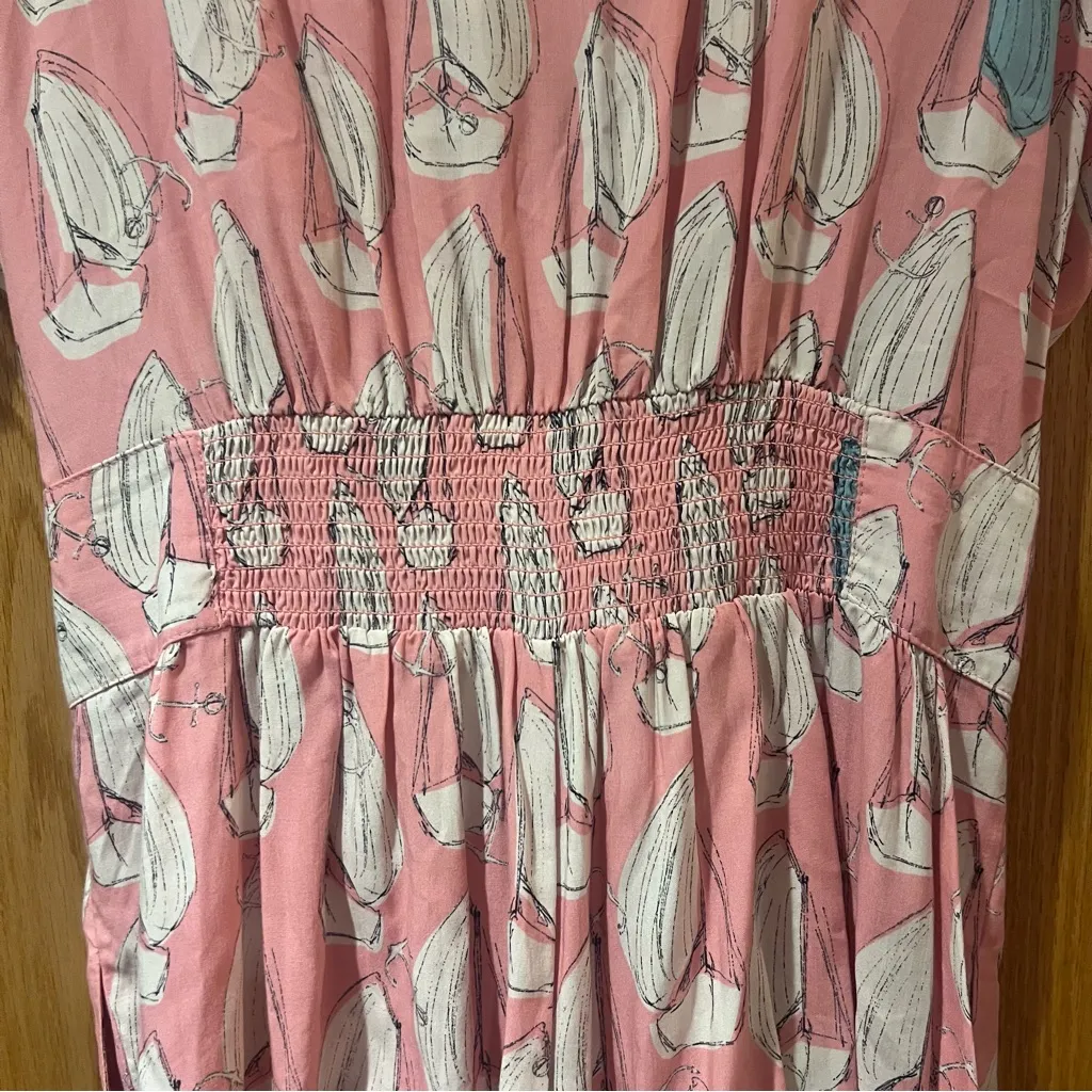 Maeve by Anthropologie Tourista Sailbot Anchor Belted Short Romper‎ Pink Size 6 - Image 16