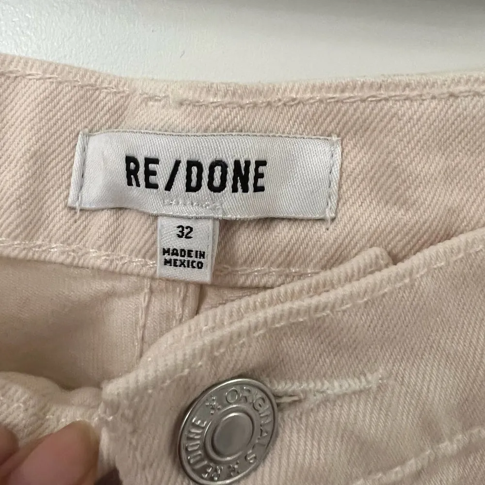 Re/done 70s Crop Boot $250 High Rise Jeans Vintage White Size 32 NWT - Image 10