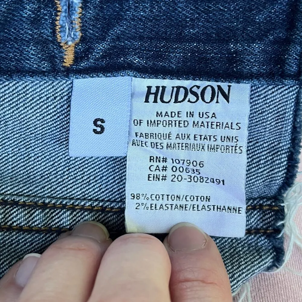 Hudson Women's Signature Jean Jacket Blue Denim Cropped Size S - Image 7