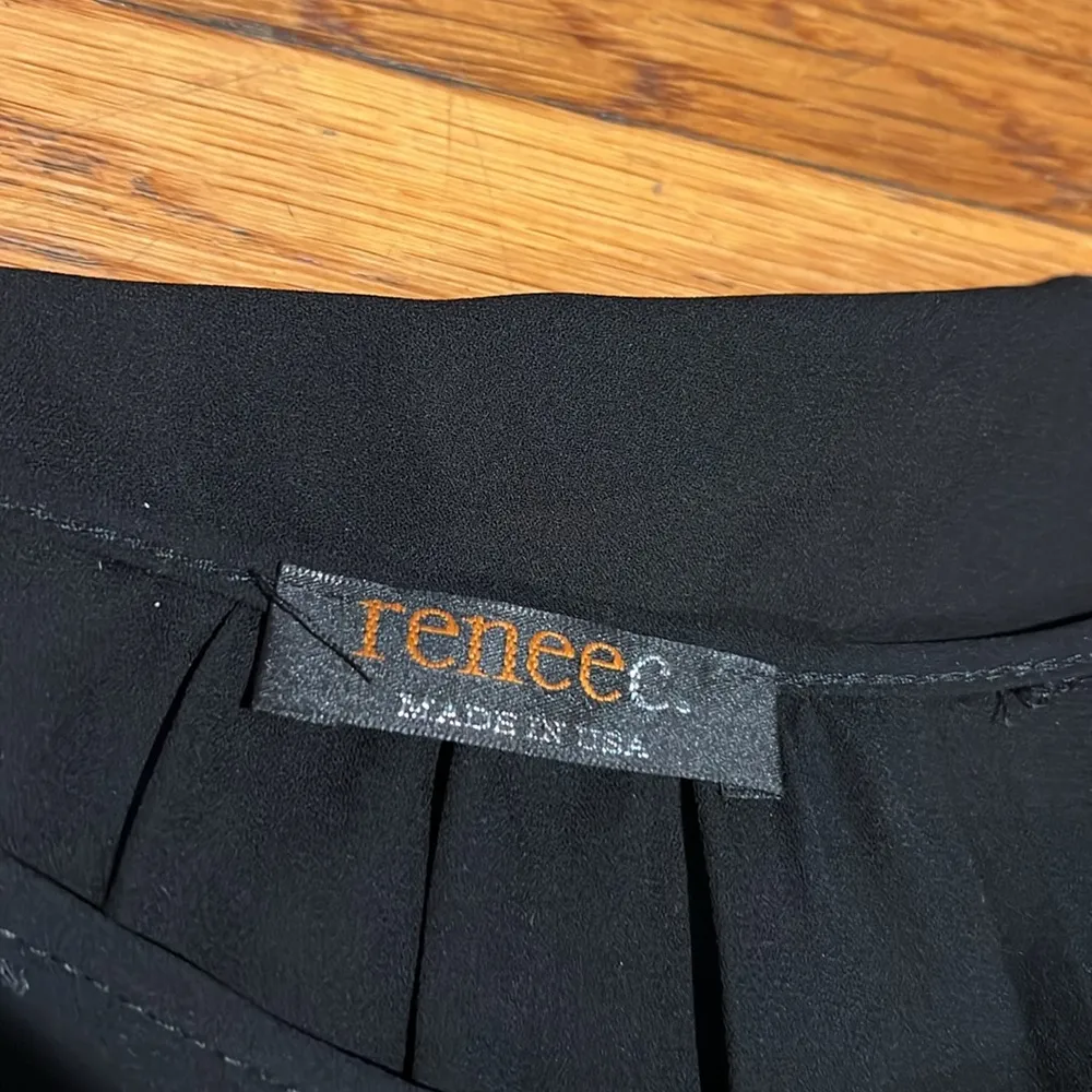 Renee C. Semi-Sheer Lace Insert Blouse (M) - Image 6