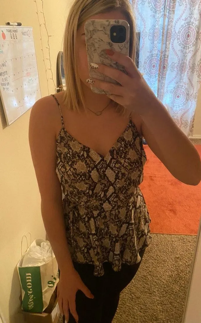 Maurices Mock Front Wrap Snakeskin Tank - Image 2