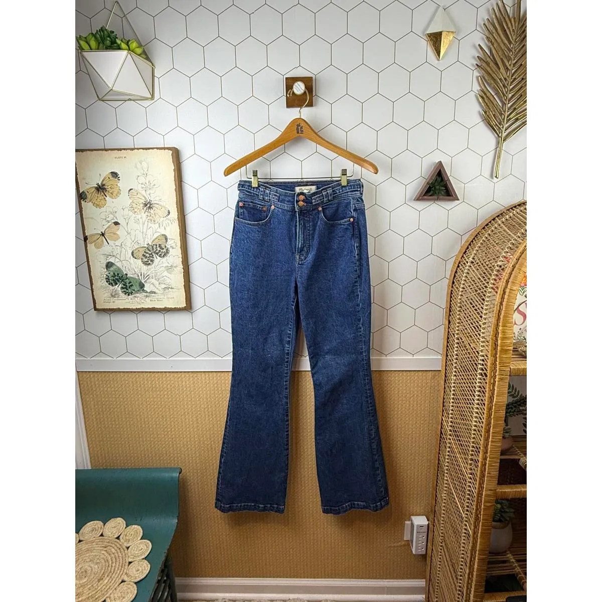 Madewell The Perfect Vintage Flare Jean in Bright Dark Indigo Wash - Size - 26 - Image 4
