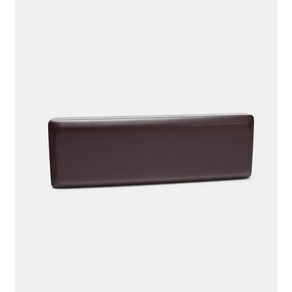 Zara NWT brown faux leather elongated extended rectangle clutch bag gold chain - Image 7