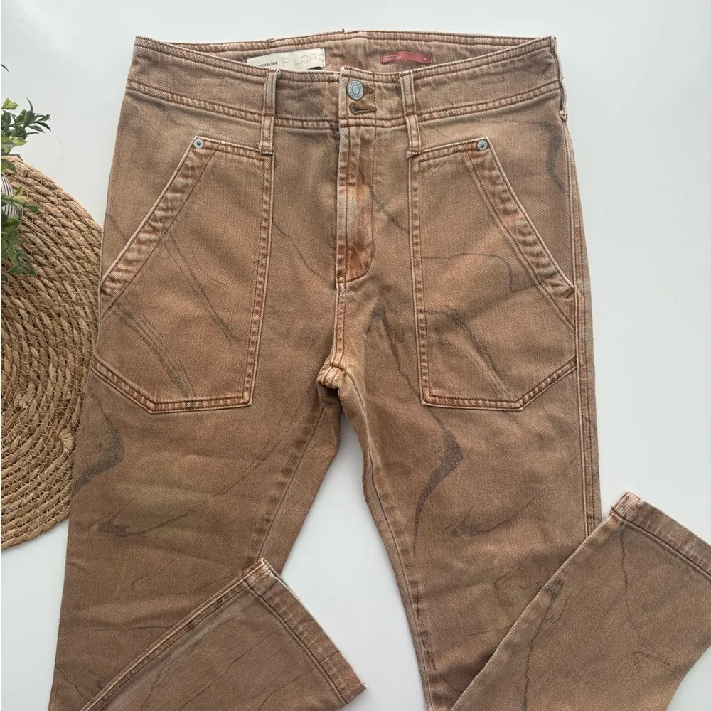 Anthropologie Pilcro And‎ The Letterpress Marbled HIgh Rise Jeans 27 - Image 3