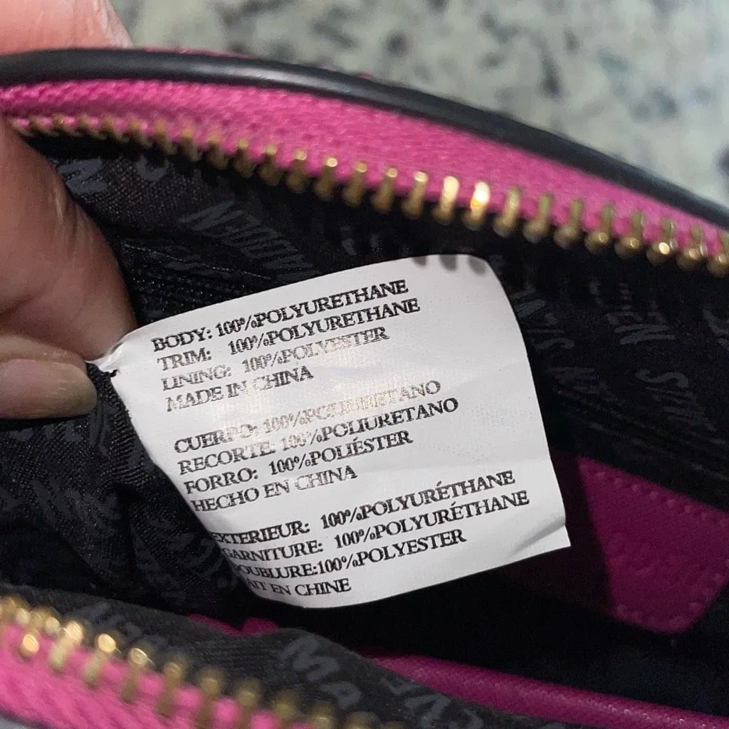 STEVE MADDEN CROSSBODY PURSE W/Gold  accents Fuchsia 9”x 7.5”x‎ 3.5” - Image 6