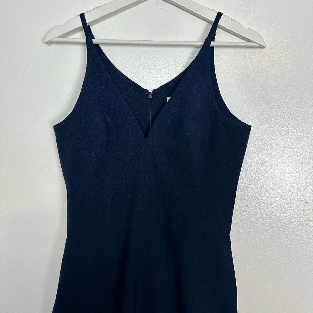 DRESS THE POPULATION Lyla Crepe Cocktail Dress Midnight Blue M Size Small - Image 5