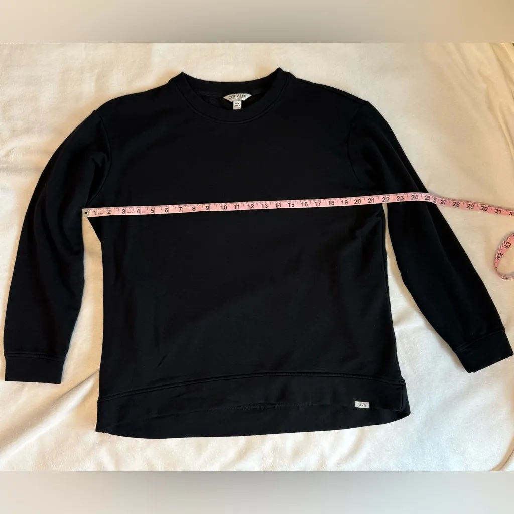 Orvis Black Lightweight Crewneck Sweatshirt Size Medium - Image 4