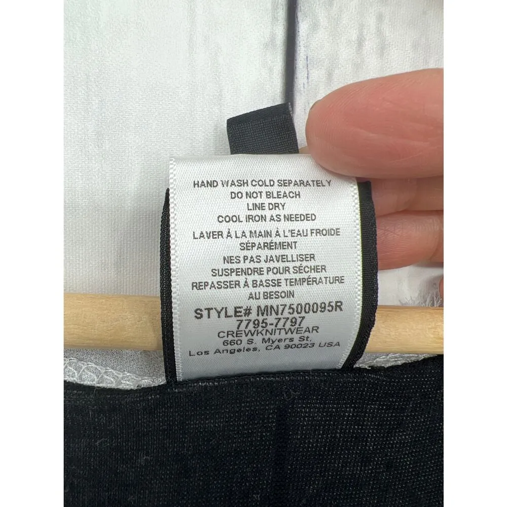 Bobeau XS Black Burnout White Fringe Tee Shirt T-Shirt Short Sleeve - Image 9