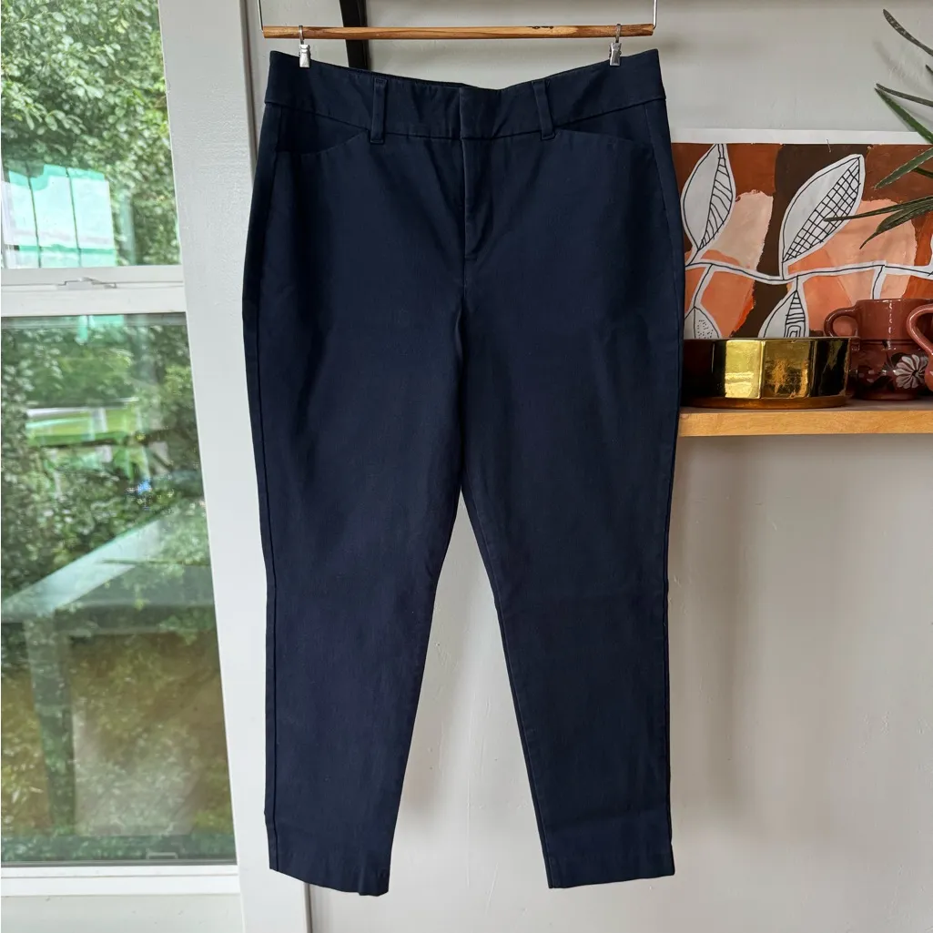 Old Navy Navy Blue High Rise Pixie Ankle Pants Size 6 Petite - Image 11