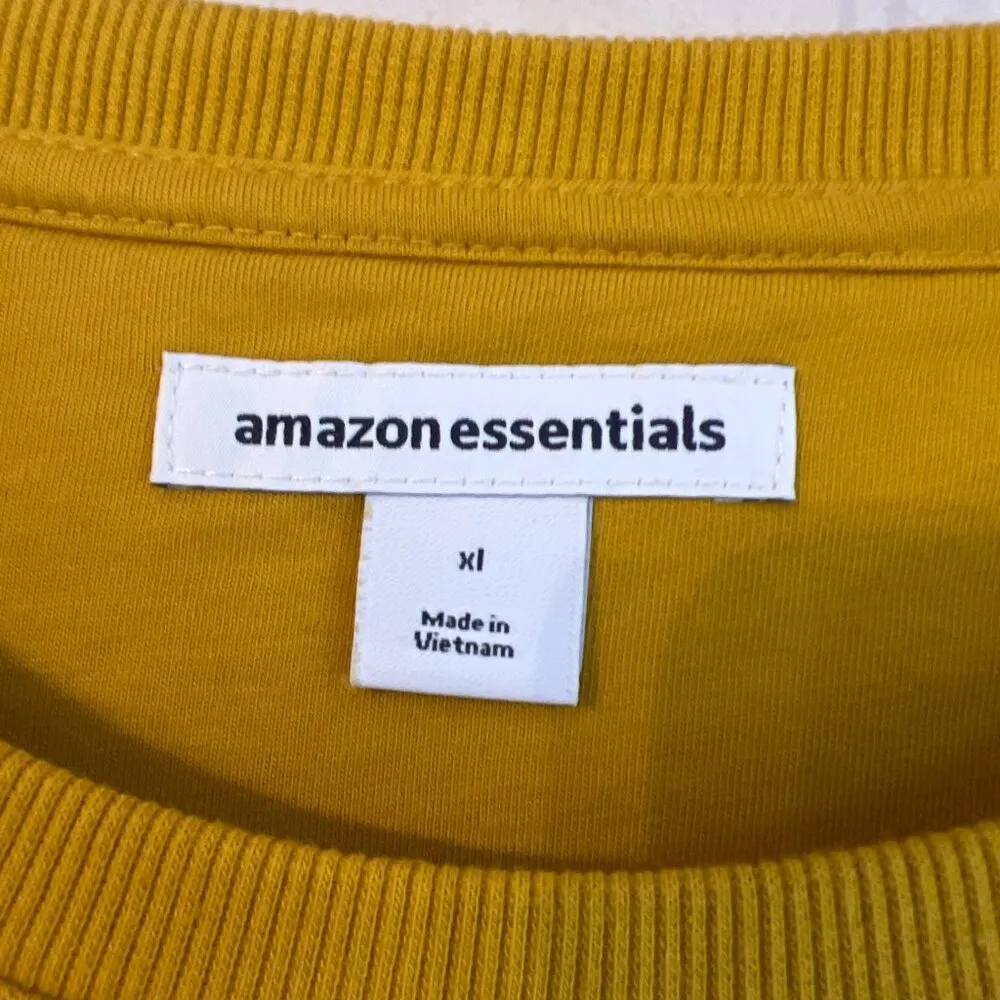 Cat Mom Yellow Pullover Sweatshirt XL By Am*zon Essentials Cotton Blend Womens C - Image 3