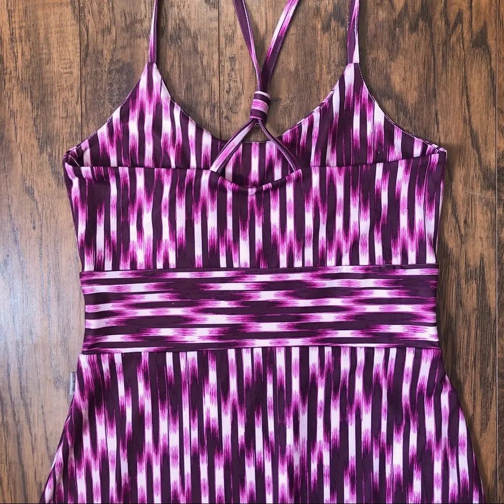 Eddie Bauer • Aster dress racerback maxi purple space dye quick dry strappy knit - Image 9