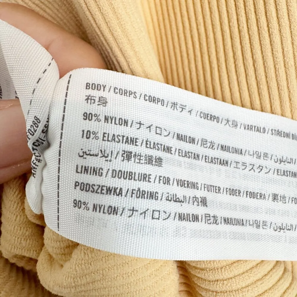 Abercrombie‎ Ribbed Scoop Neck Wide Strap Bodysuit Casual Summer Basic Size XL - Image 5