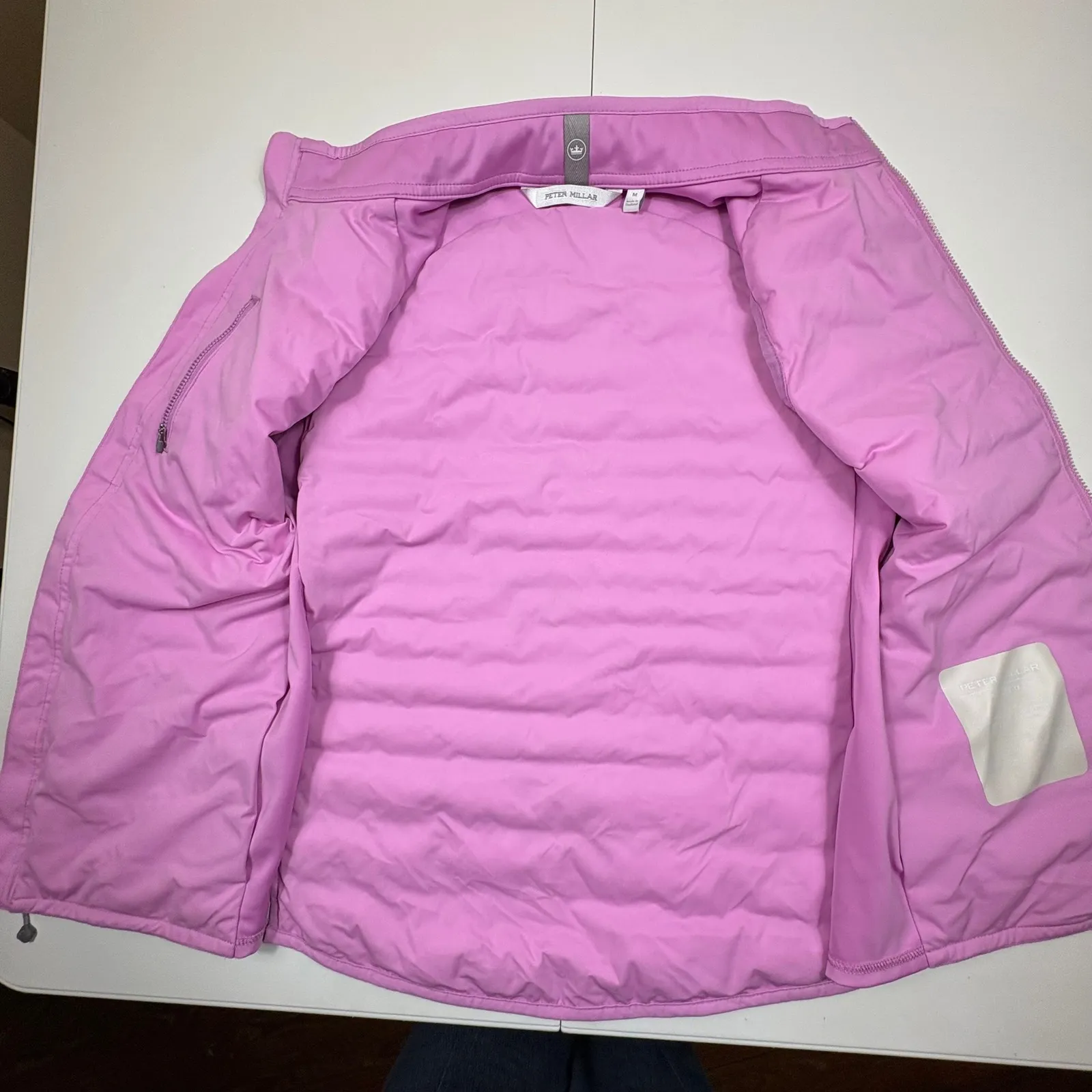 Peter Millar Women Pink Fuse Elite Golf Vest Full Zip Puffer Lightweight M - Image 10