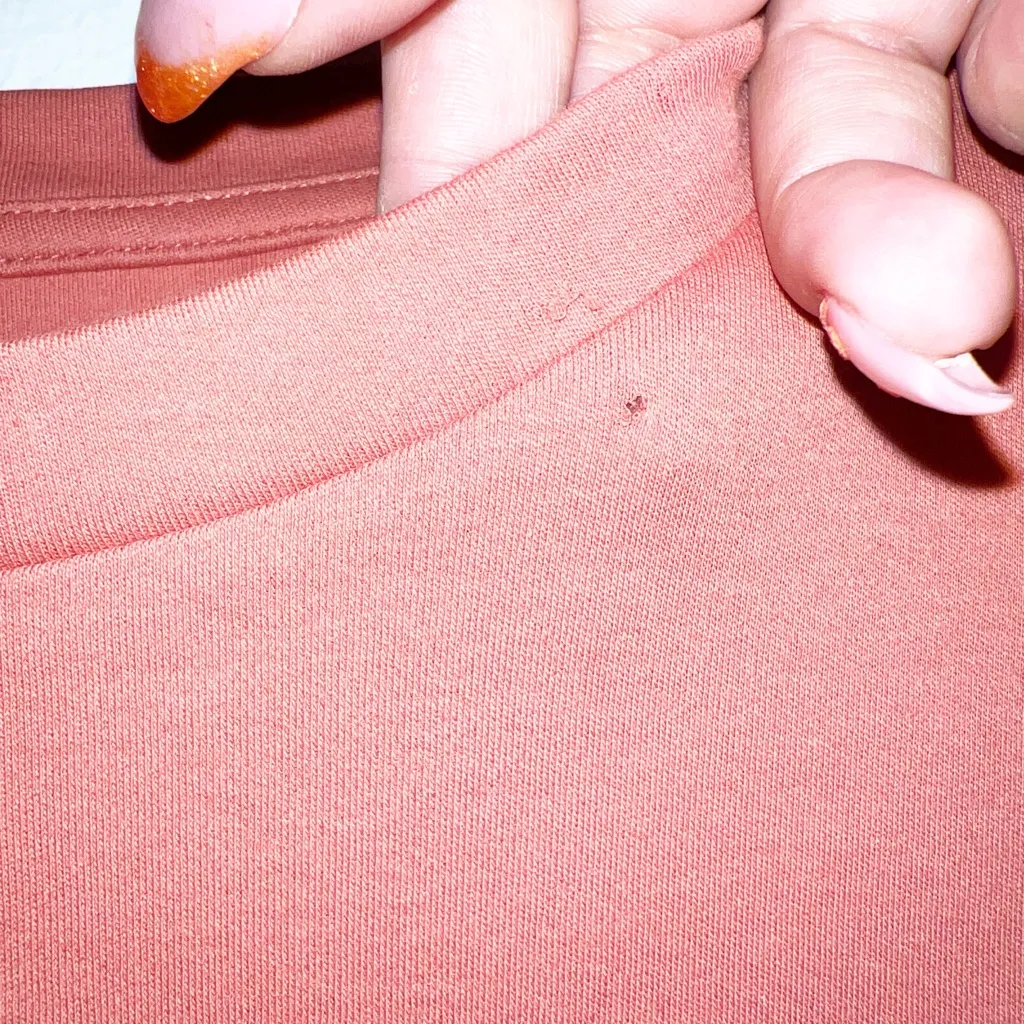 A new day cotton cuffed sleeve midi tshirt orange/red short sleeve dress - Image 4