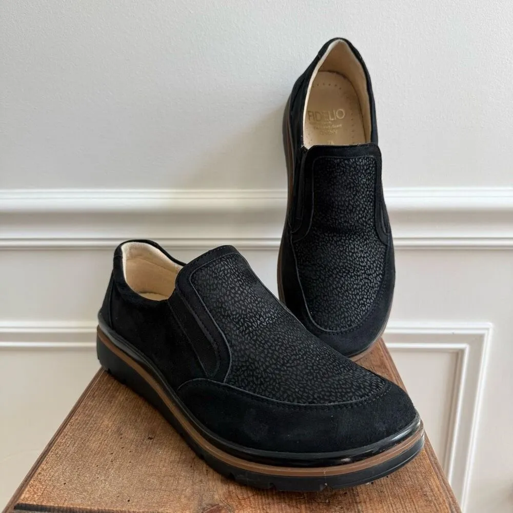 NWOB Fidelio Namir Slip On Black Nubuck $240 7.5uk 9.5us Size 9.5 - Image 2