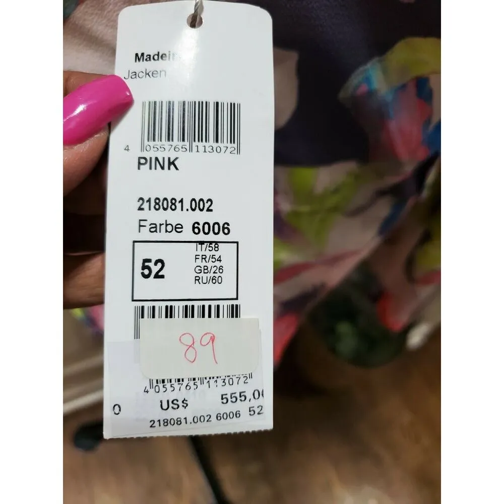 Bloomingdale's Basler Floral Polyester Long Sleeve Single Breasted Blazer 52/3X Size undefined - Image 4