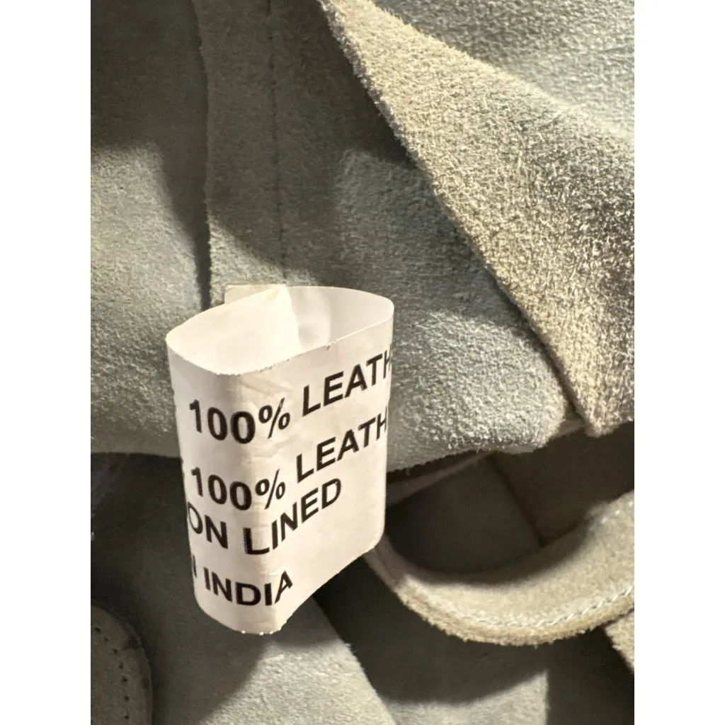 HAUTE HIPPIE Mint Green Suede Leather Tote Festival Hobo Bag With Pouch - Image 9