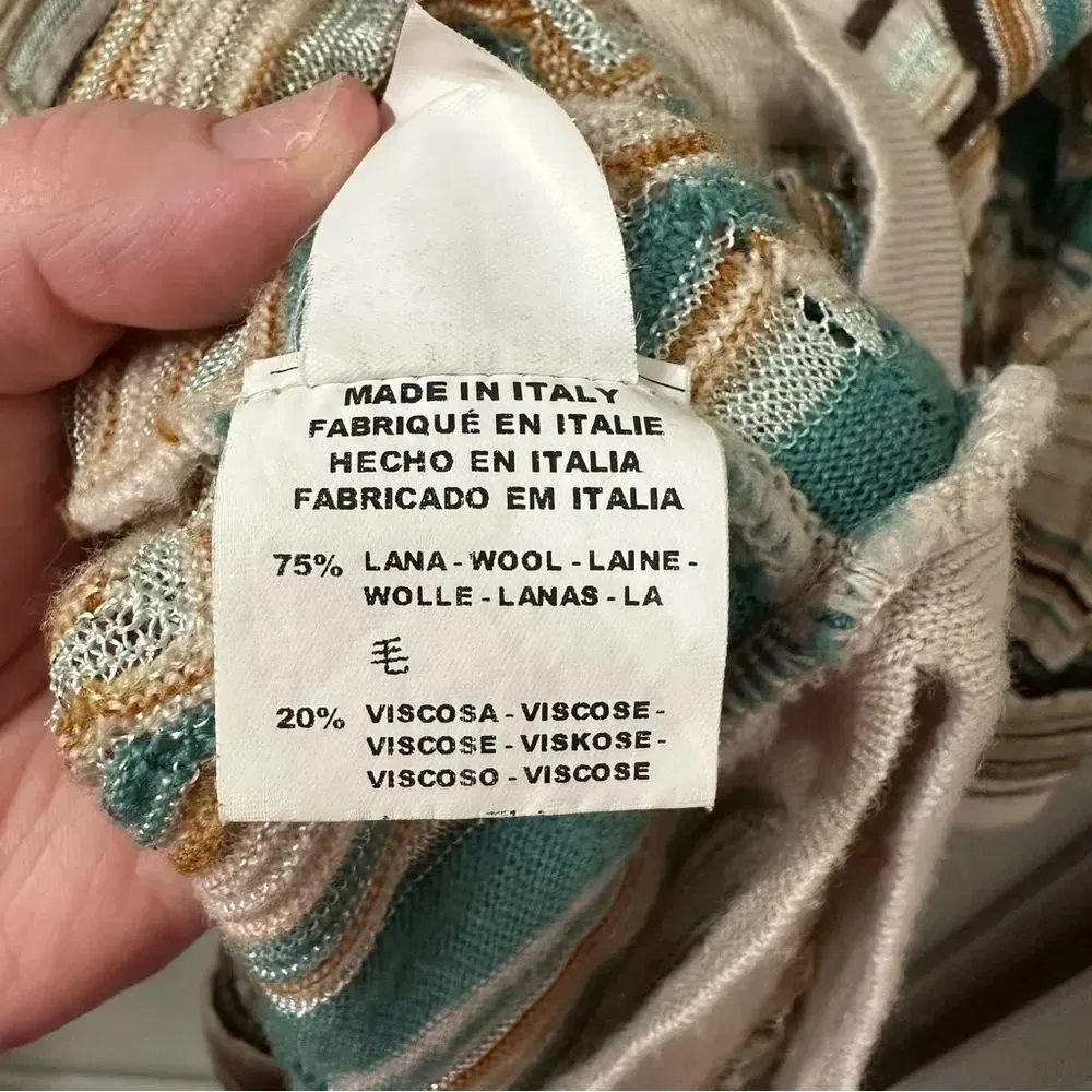 M Missoni Dress Multicolor Knitted V - Image 10