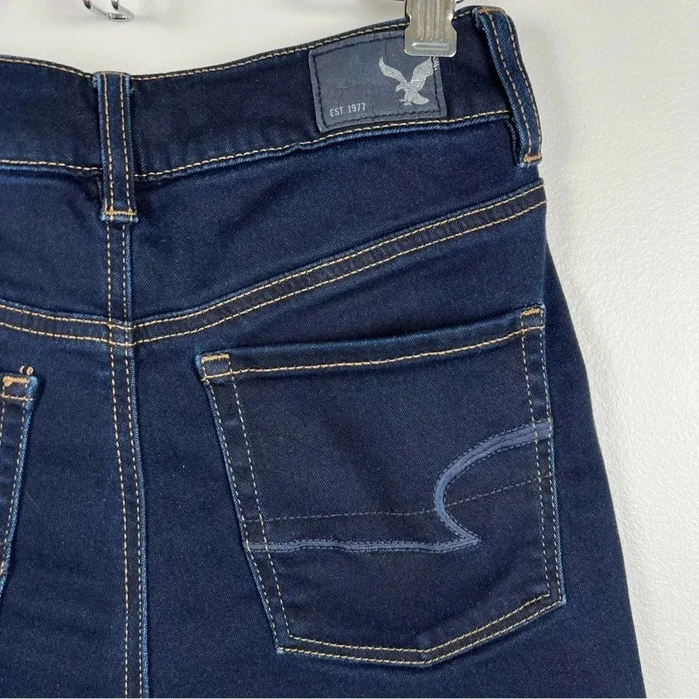 🦅 American Eagle High Rise Shorty Jean Shorts,‎ Size 2 - Image 2