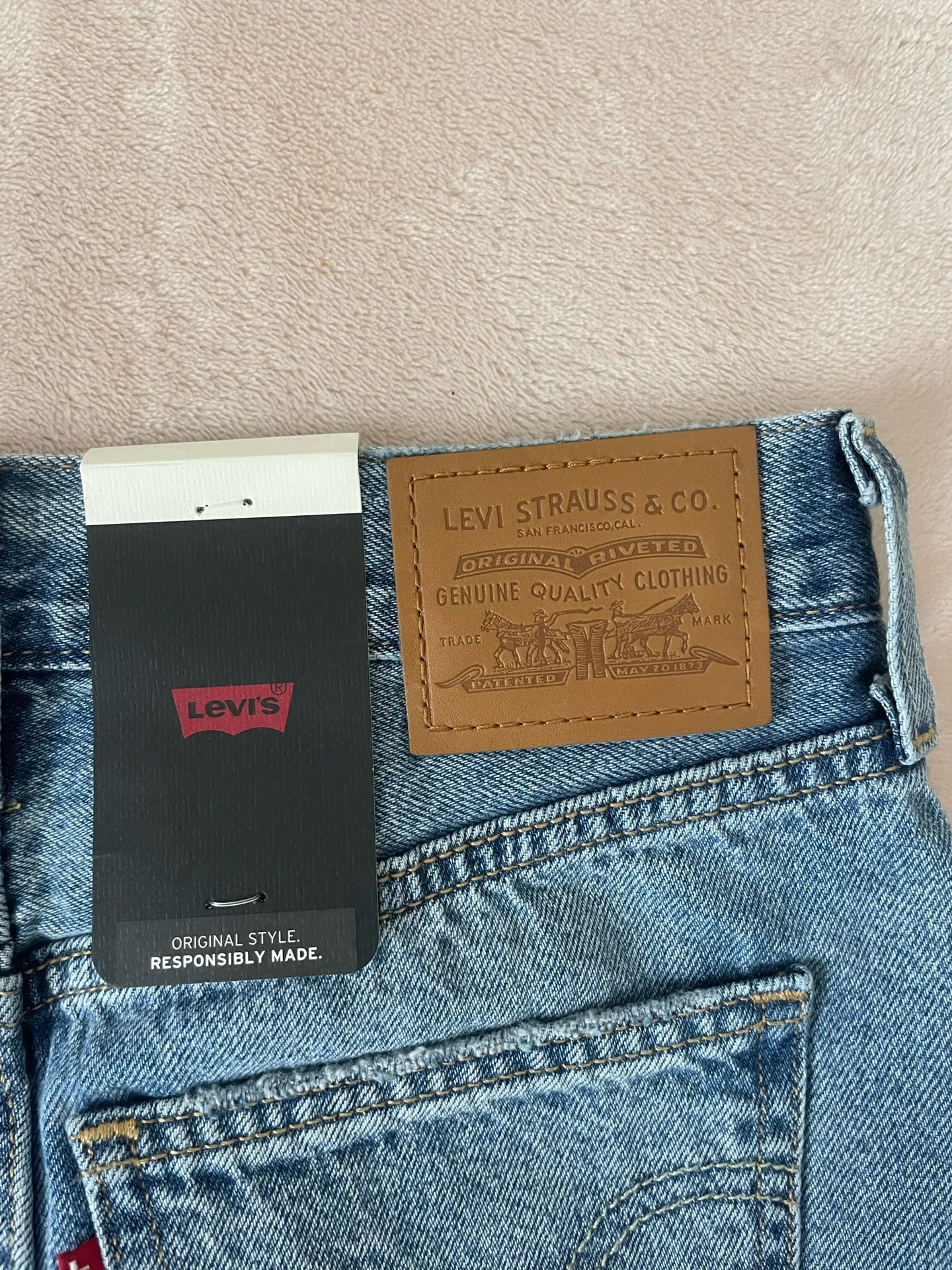 Levi’s Jean Maxi Y2K Skirt Medium Wash Split Front Straight 6 - Image 3