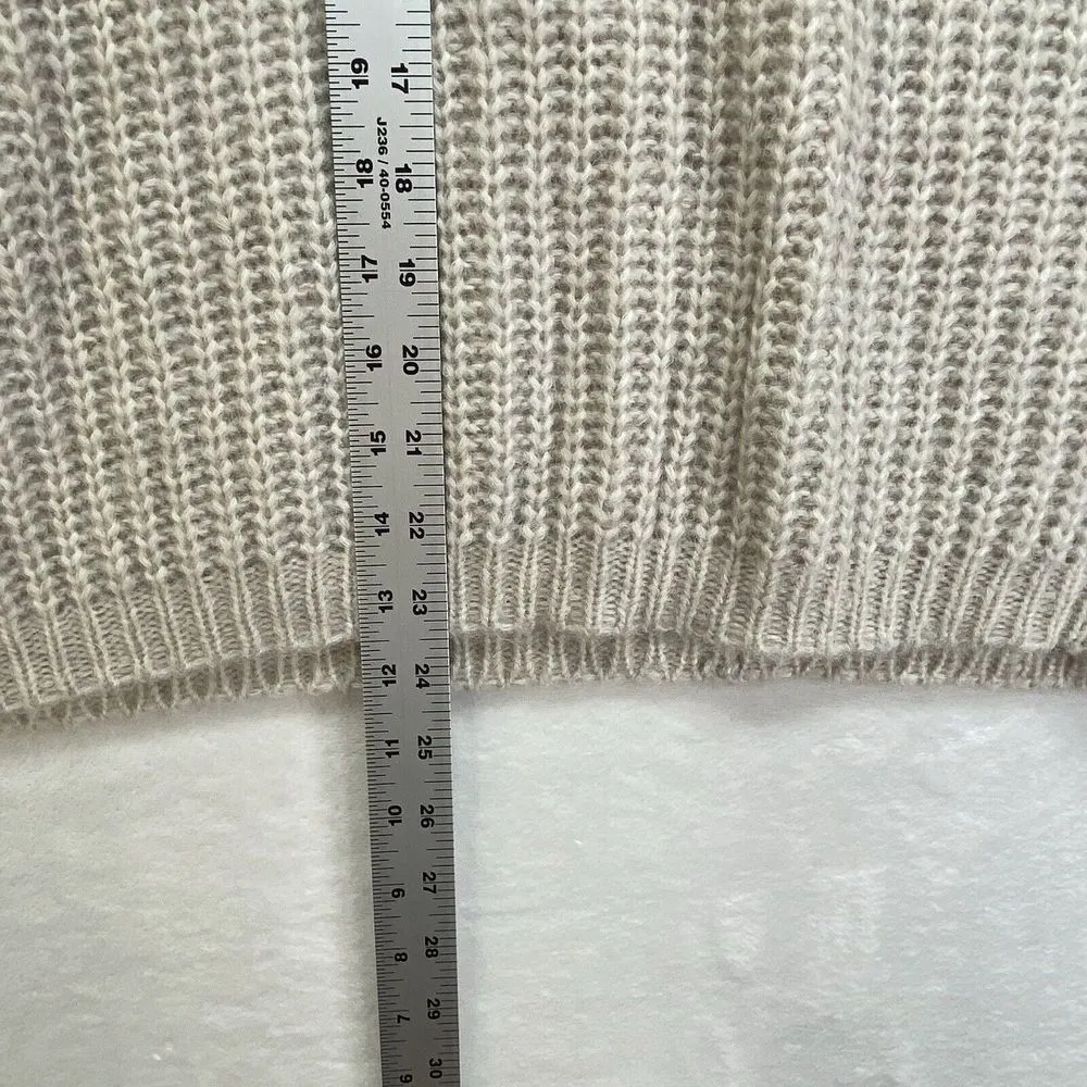 Talulah Sweater Womens Medium light Gray Oversized tassels boho‎ - Image 3