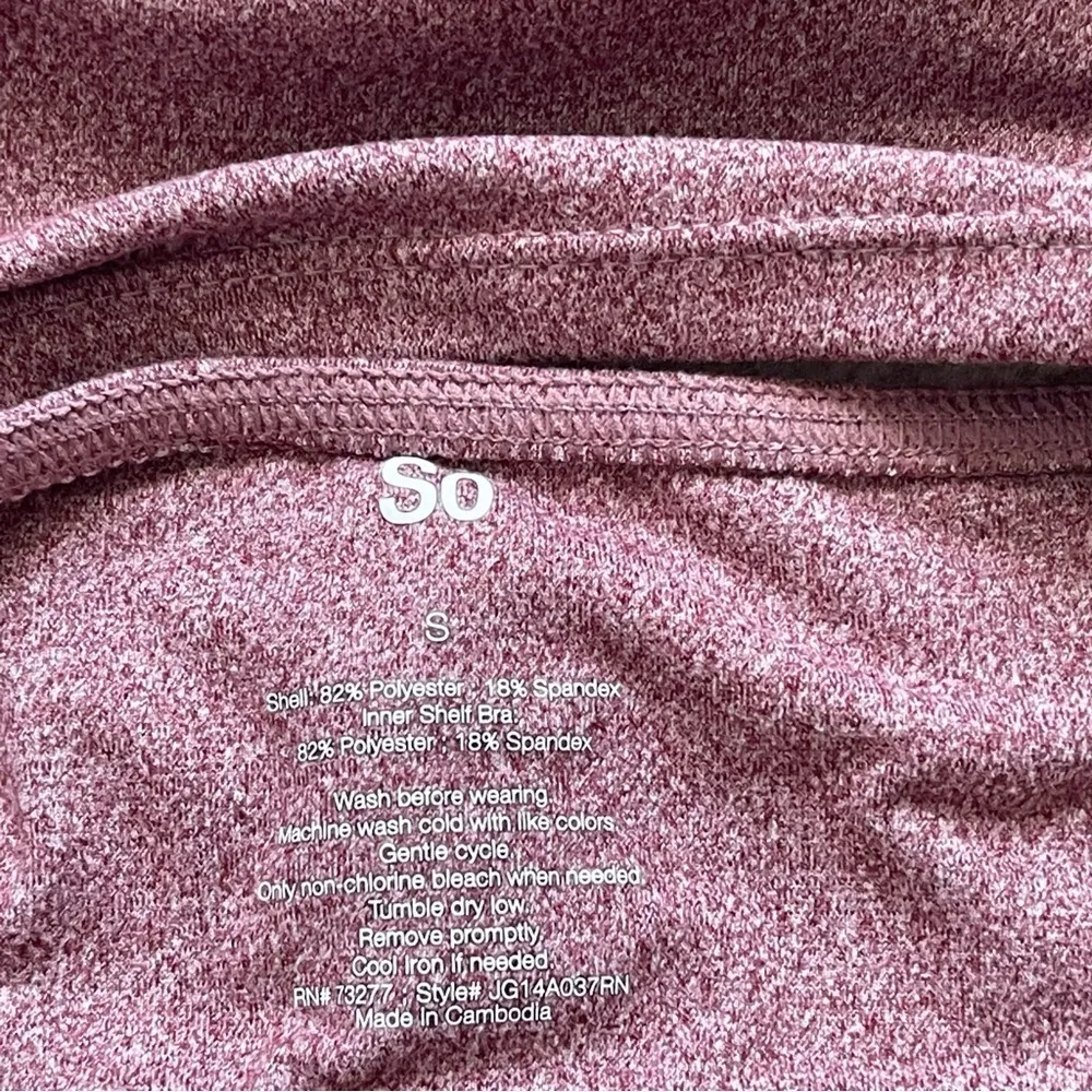 So Women’s Sporty Scoopneck Sports Bra Size S Adjustable Back Straps Athletic - Image 7