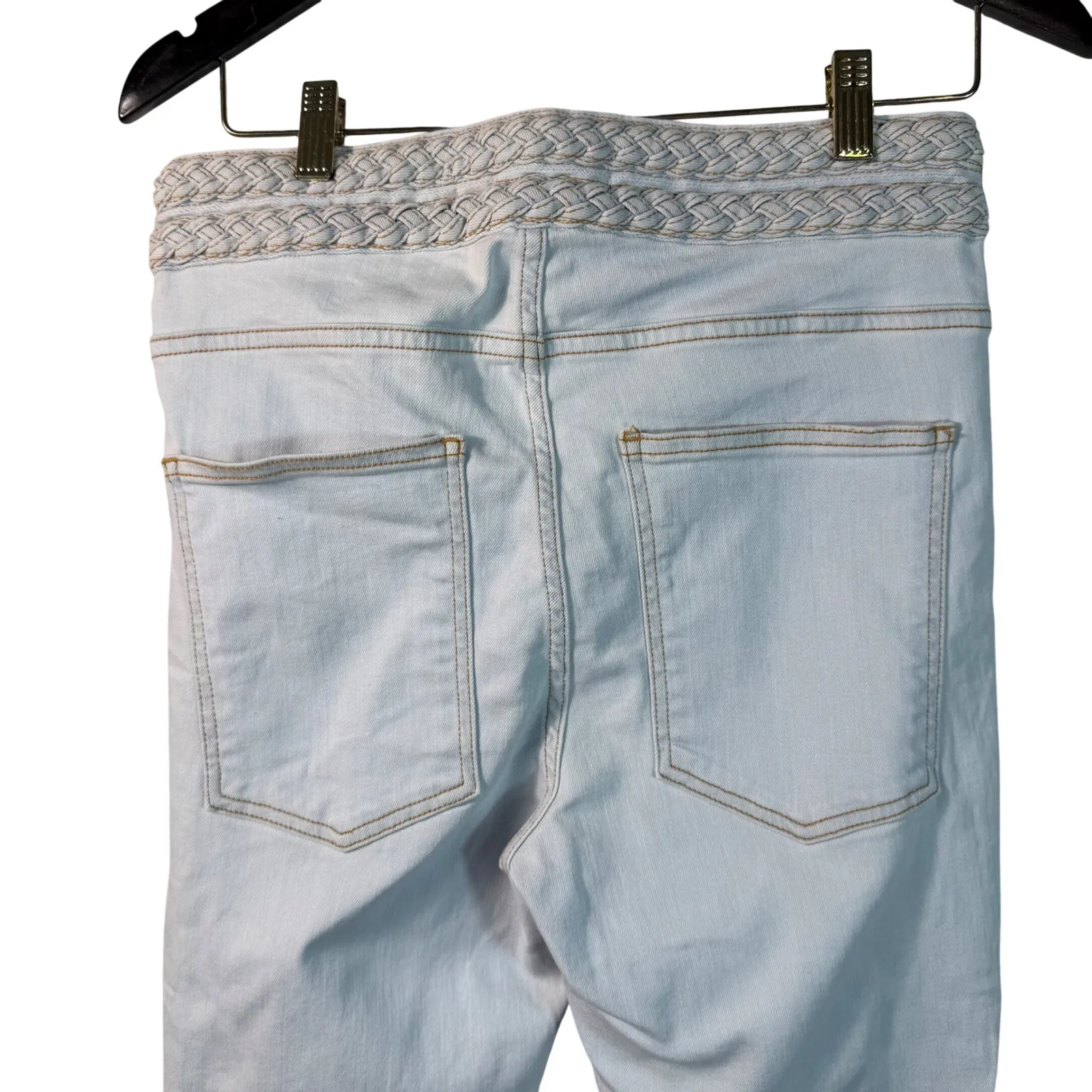 Veronica Beard Jeans Light Wash High Rise Braided Waist Jeans Size 29/8 USA - Image 8